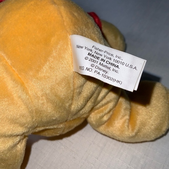 2001 Vintage Fisher Price 9” Winnie The Pooh Plush Cuddly Toy NWT - Picture 7 of 8